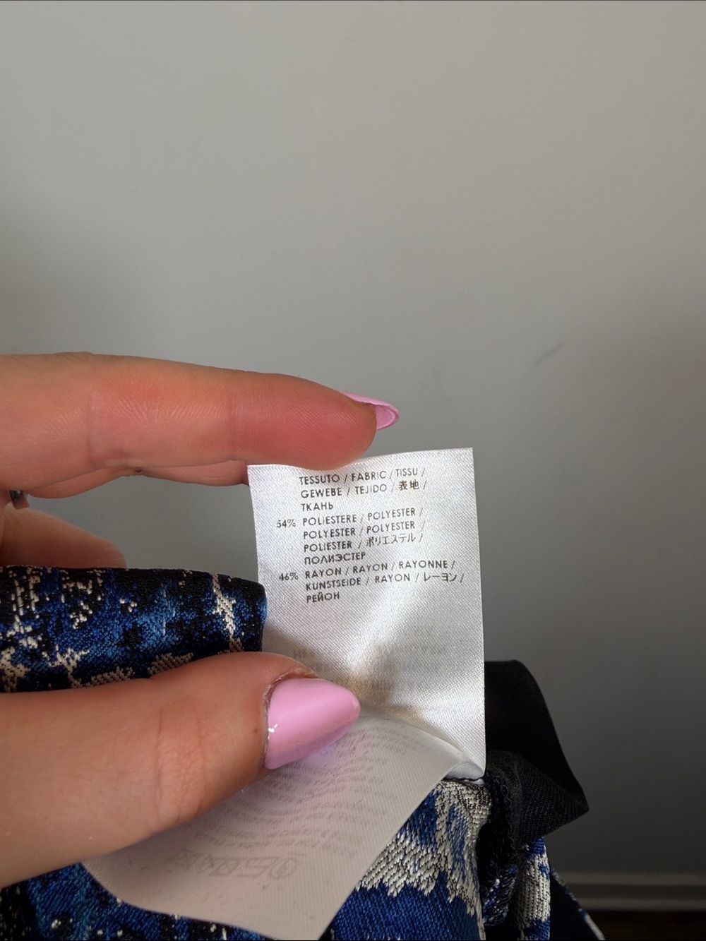 Stella McCartney Straight Leg Trouser in Blue/Black - 36 / US 6 - Picture 6 of 6